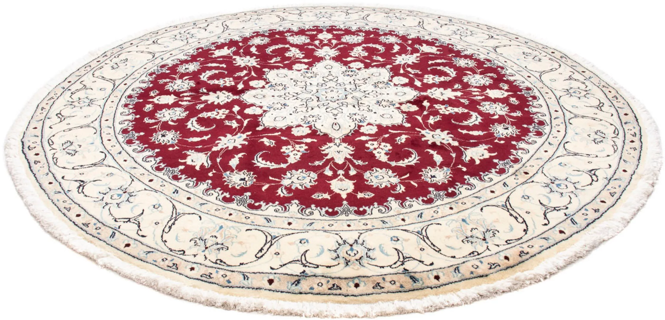 morgenland Orientteppich »Perser - Nain rund - 245 x 245 cm - dunkelrot«, r günstig online kaufen