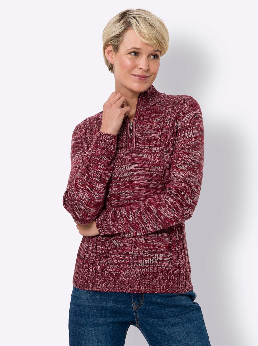 Classic Basics Strickpullover "Stehkragen-Pullover" günstig online kaufen