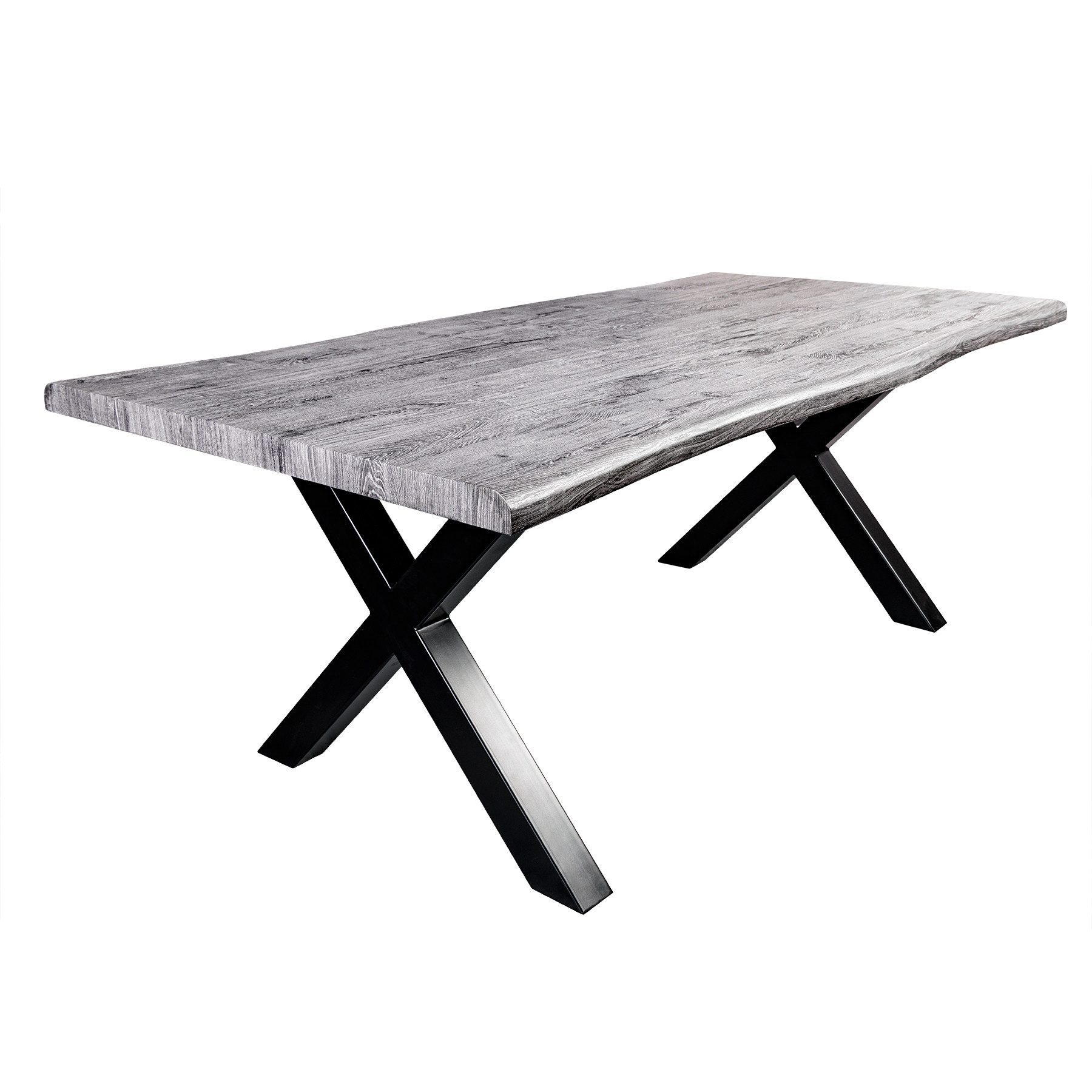 riess-ambiente Baumkantentisch WILD 180cm grau / günstig online kaufen