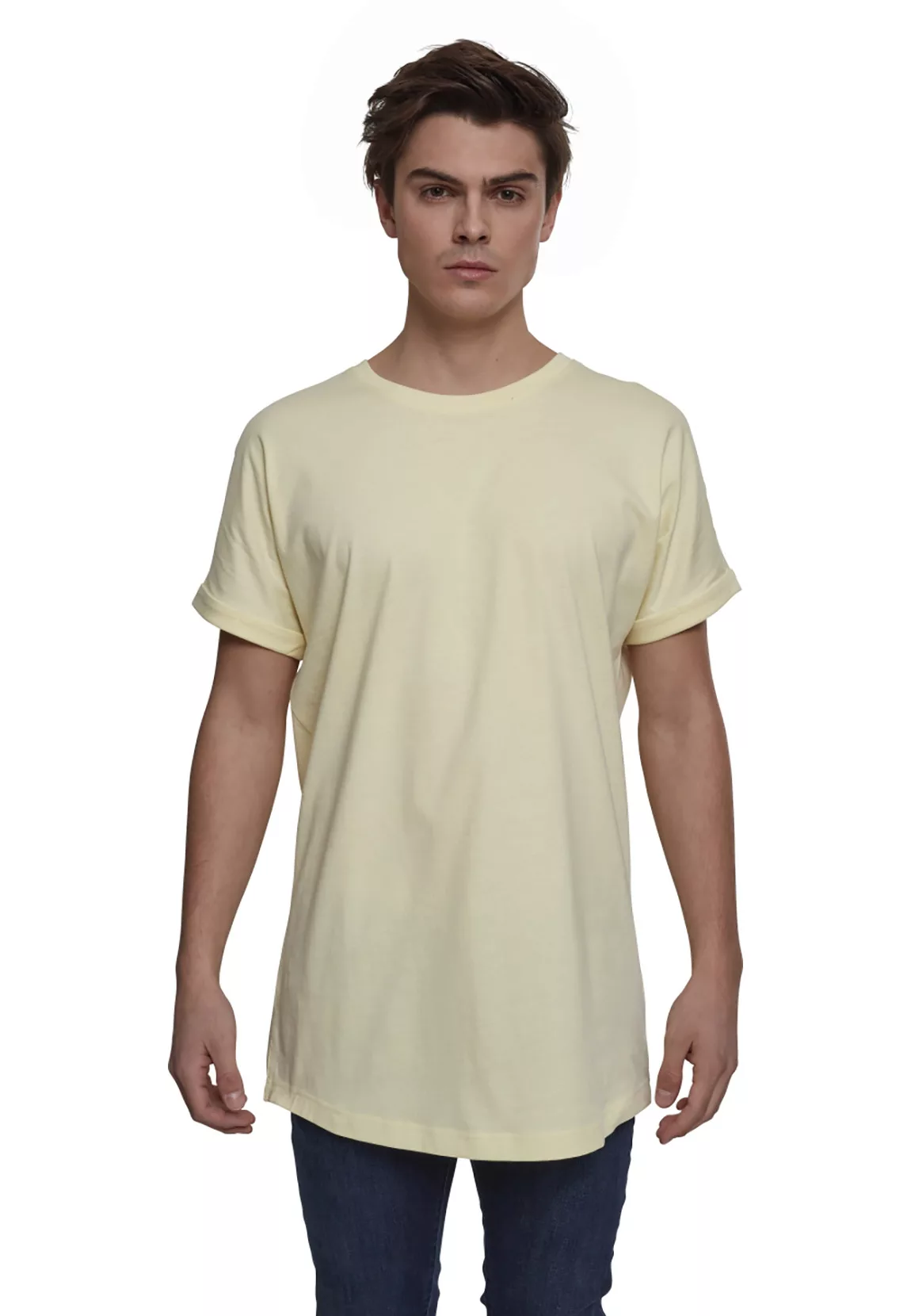 URBAN CLASSICS T-Shirt TB1561 - Long Shaped Turnup Tee olive S günstig online kaufen
