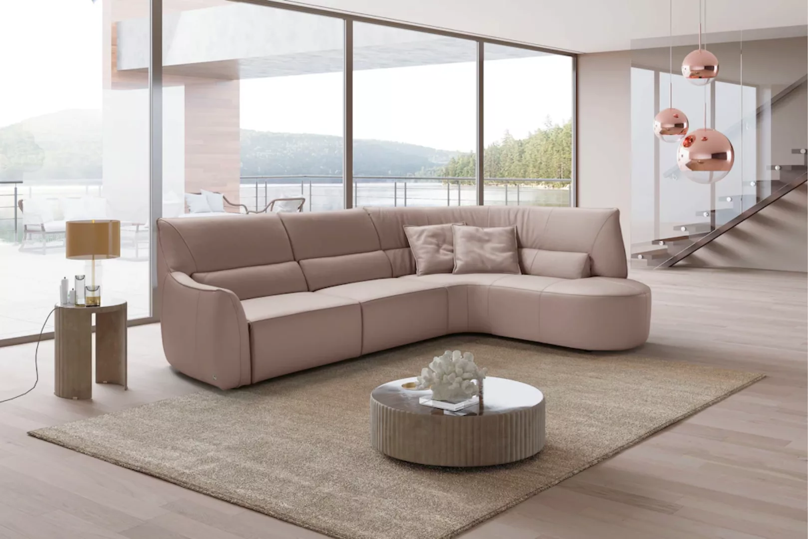 Egoitaliano Ecksofa "Puffy, extravagant & edel, Retro Designsofa, hoher Sit günstig online kaufen