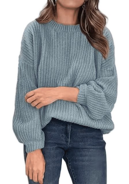 Nebelmeer Strickpullover Rundhalsausschnitt Pullover Pullover Lockerer Groß günstig online kaufen