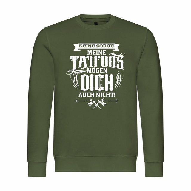 deinshirt Rundhalspullover Herren Pullover Keine Sorge meine Tattoos mögen günstig online kaufen