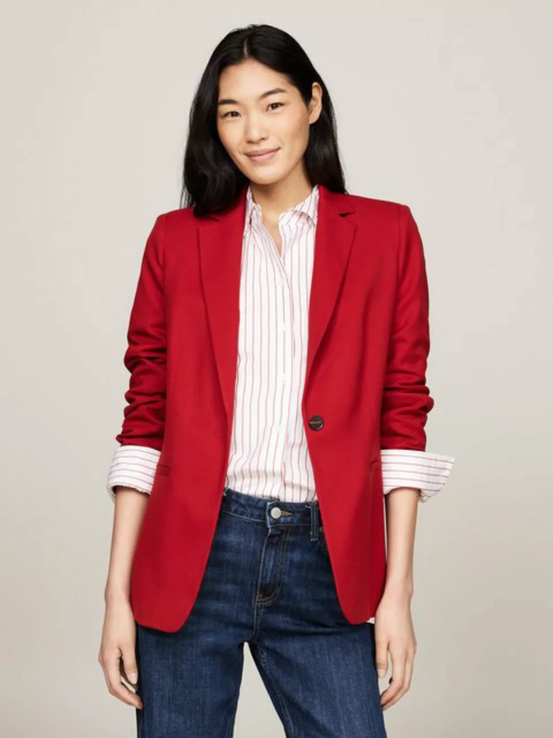 Tommy Hilfiger Longblazer SMD CORE REGULAR SB BLAZER mit Logostickerei günstig online kaufen