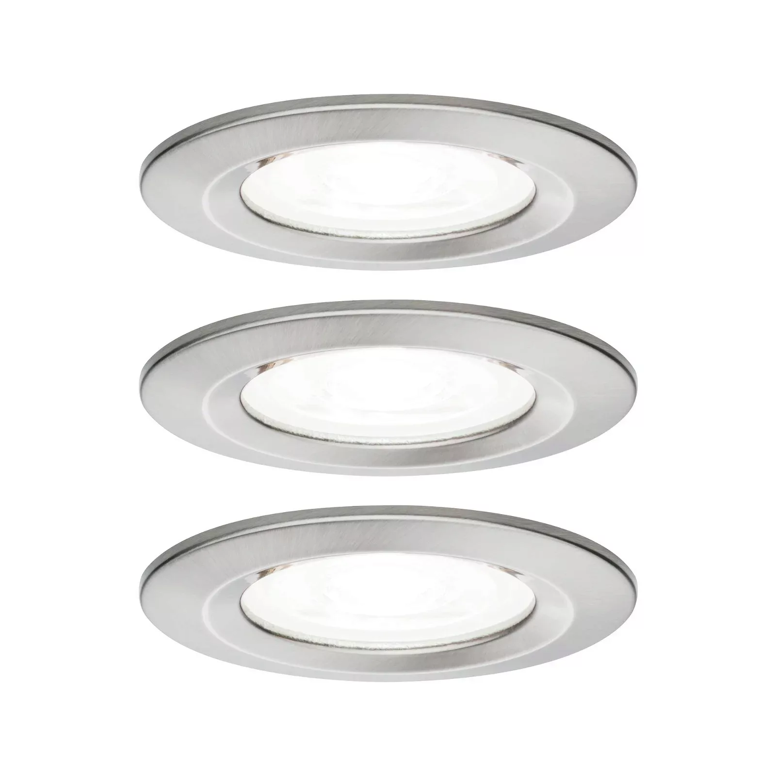 Paulmann "LED Einbauleuchte Nova Basisset starr IP44 rund 78mm GU10 3x6,5W günstig online kaufen