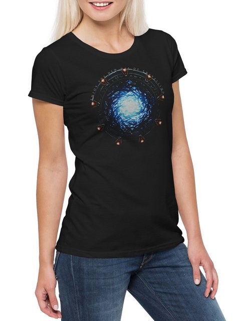 Urban Backwoods Print-Shirt Star Portal Damen T-Shirt Movie SG 1 Atlantis T günstig online kaufen