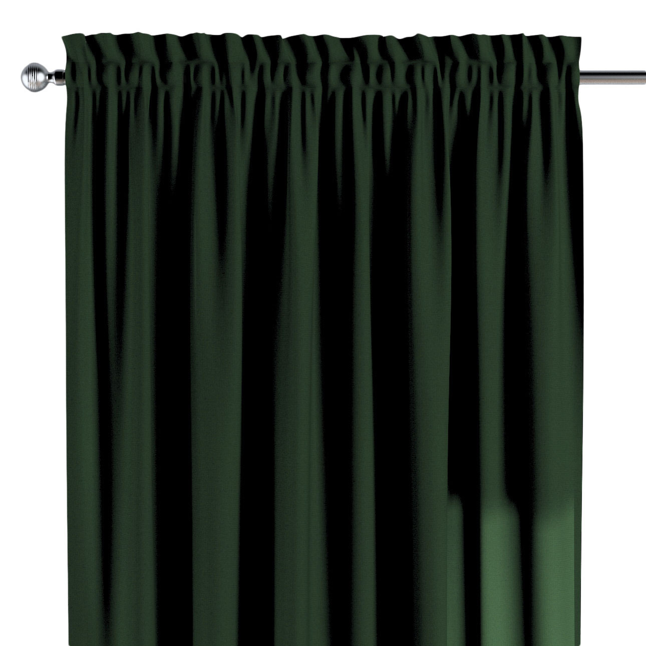 Vorhang mit Tunnel und Köpfchen, dunkelgrün, Quadro (144-33) günstig online kaufen