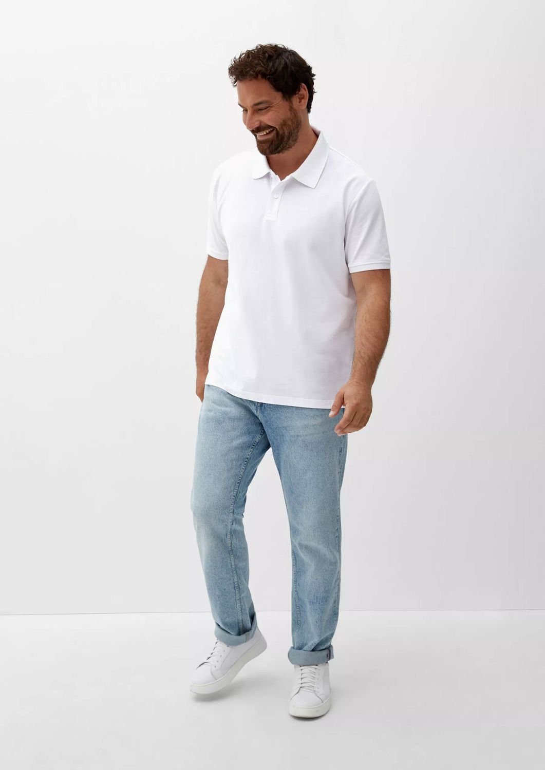 s.Oliver Kurzarmshirt Poloshirt aus Baumwollpiqué Stickerei günstig online kaufen