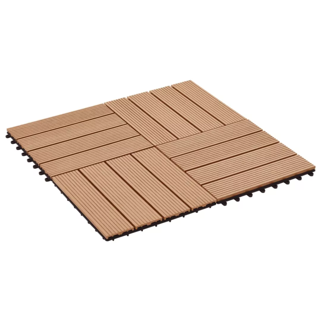 Terrassenfliesen 11 Stück Wpc 30 X 30 Cm 1 Qm Teakholzfarbe günstig online kaufen