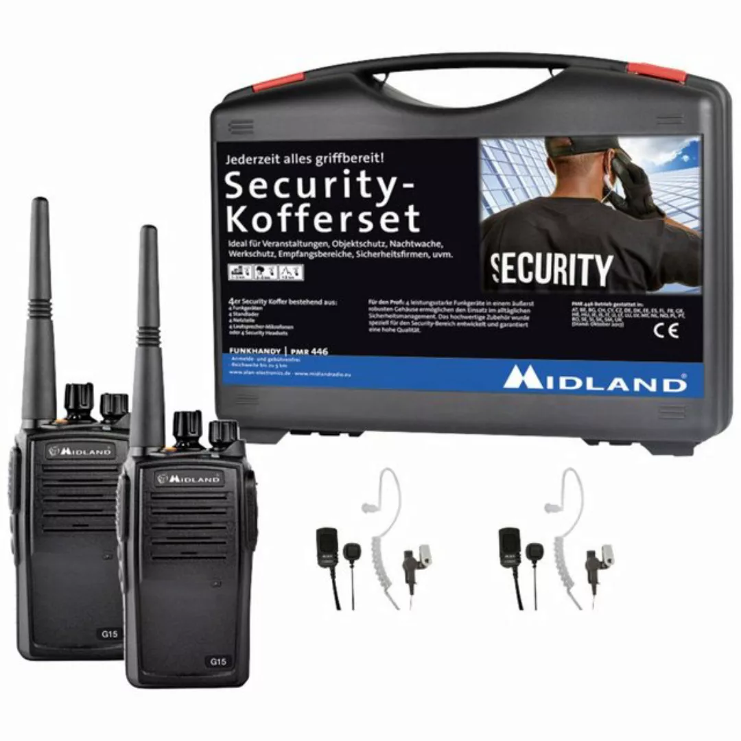 Midland Walkie Talkie Midland G15 Pro PMR 2er Security-Koffer inkl. MA 31-M günstig online kaufen