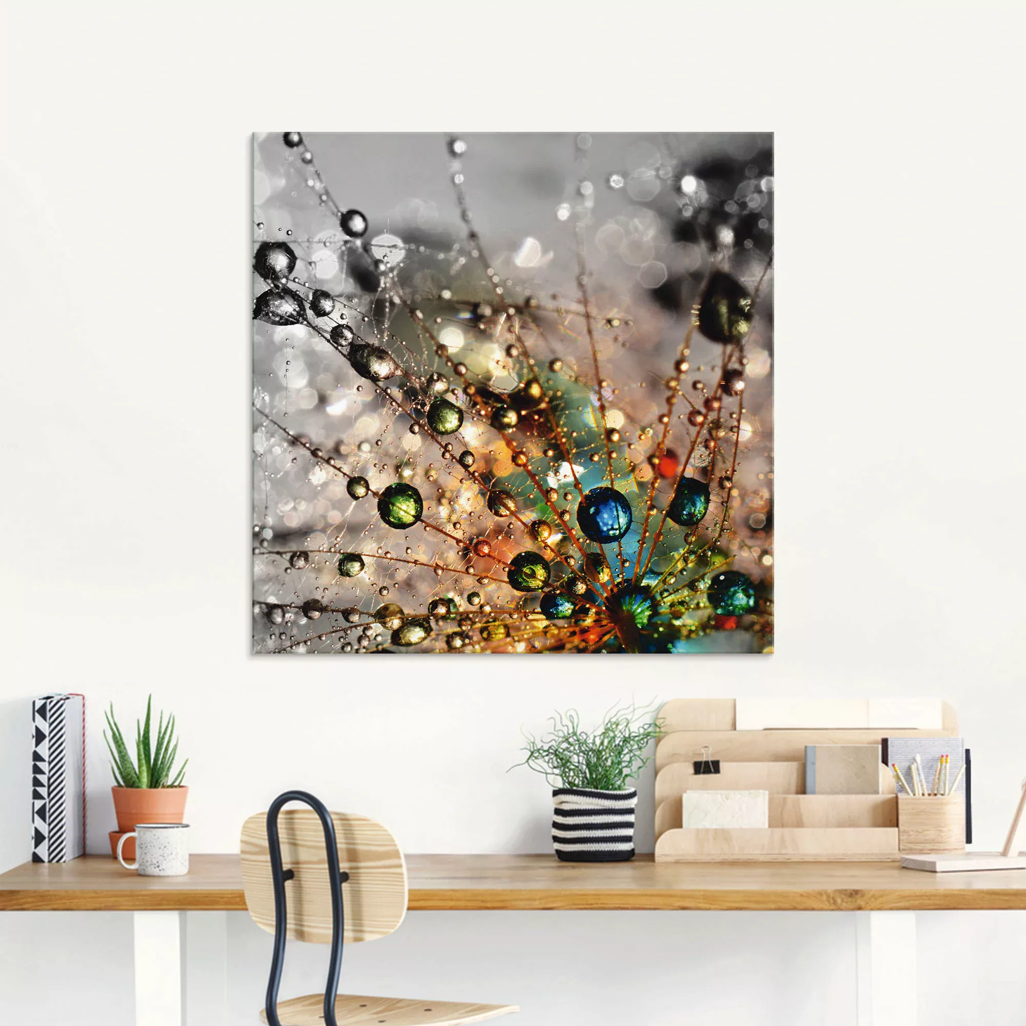 Artland Glasbild "Farbenfrohe Natur", Blumen, (1 St.) günstig online kaufen