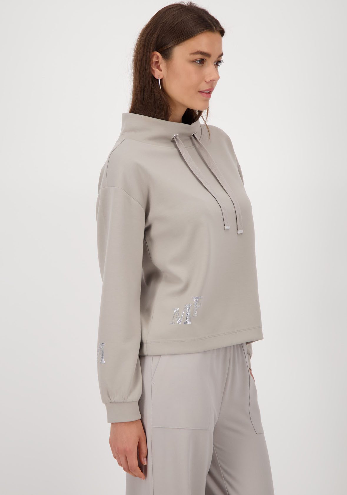 Monari Sweatshirt Sweatshirt Schmuckdetail Stehkragen mit günstig online kaufen