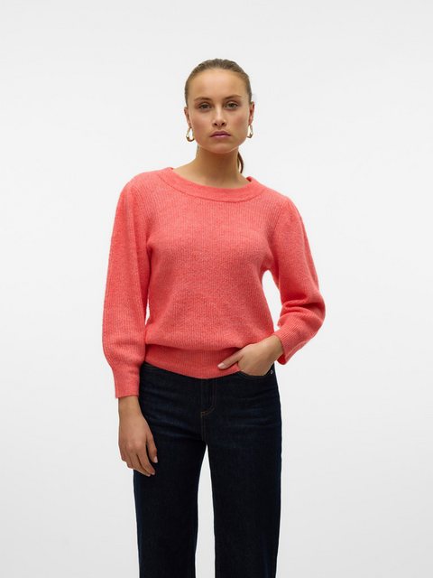 Vero Moda Rundhalspullover VMVIGGA 3/4 RIB PULLOVER GA BOO REP günstig online kaufen