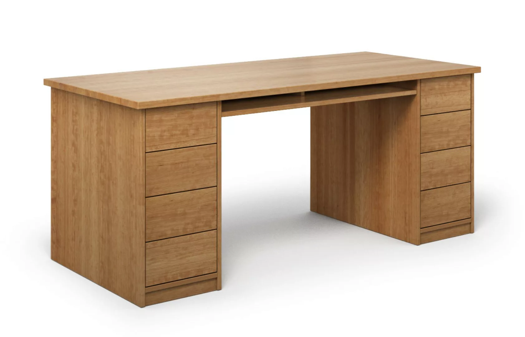 Schreibtisch Vivendo aus Kirschbaum günstig online kaufen