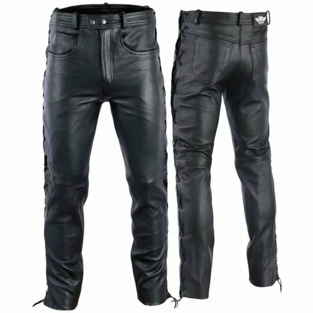 BULLDT Lederhose BLD861 Black Lederjeans Anilinleder Naturleder Schwarz günstig online kaufen