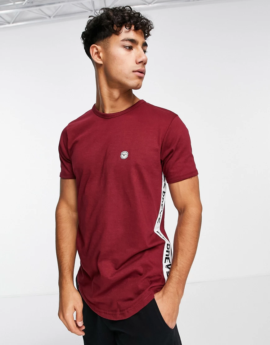 Le Breve – Felix – Lounge-T-Shirt in Burgunderrot, Kombiteil günstig online kaufen