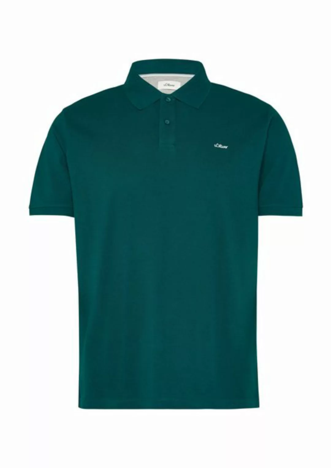 s.Oliver Kurzarmshirt Poloshirt aus Baumwollpiqué Stickerei günstig online kaufen