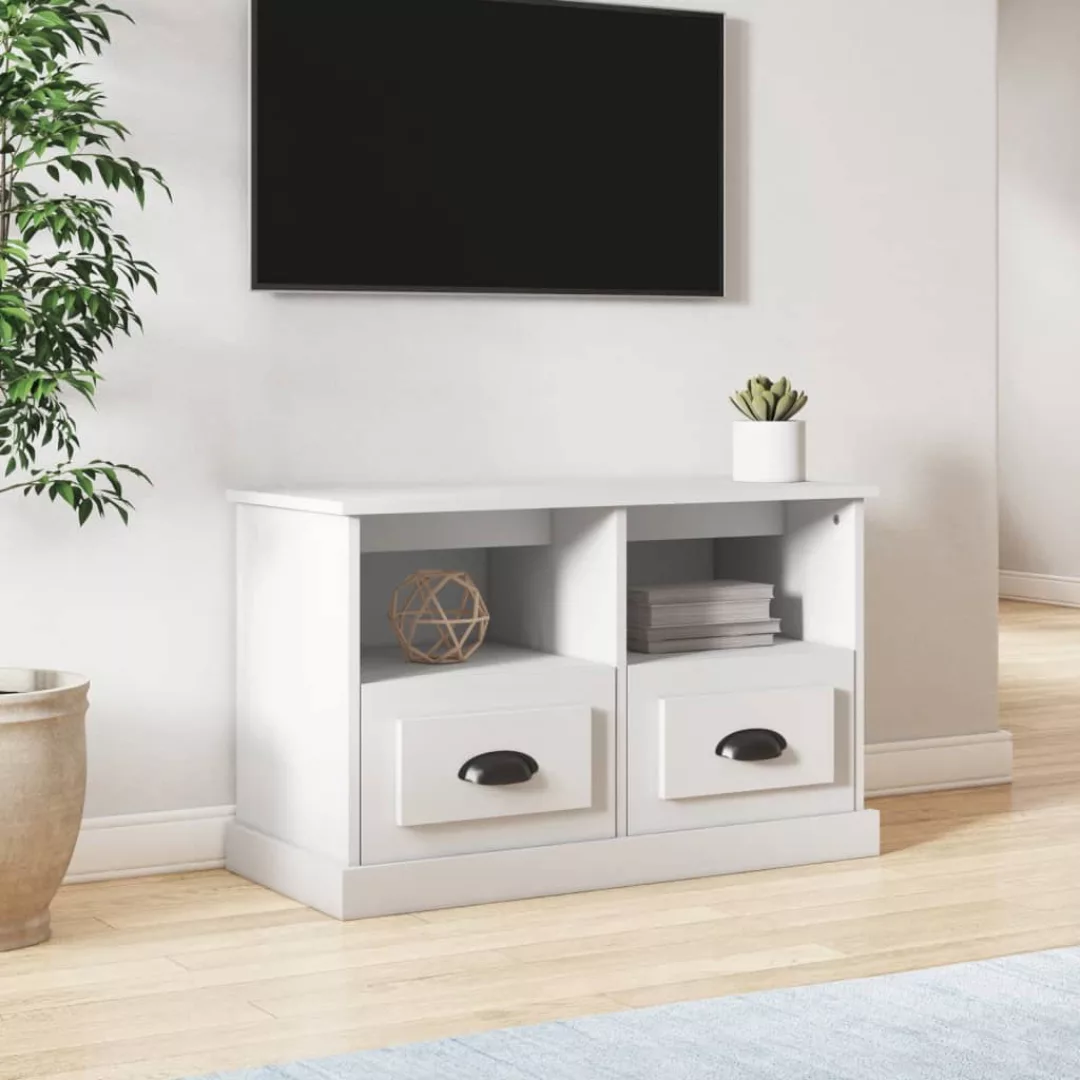 vidaXL TV-Schrank TV-Schrank Weiß 80x35x50 cm Spanplatte günstig online kaufen