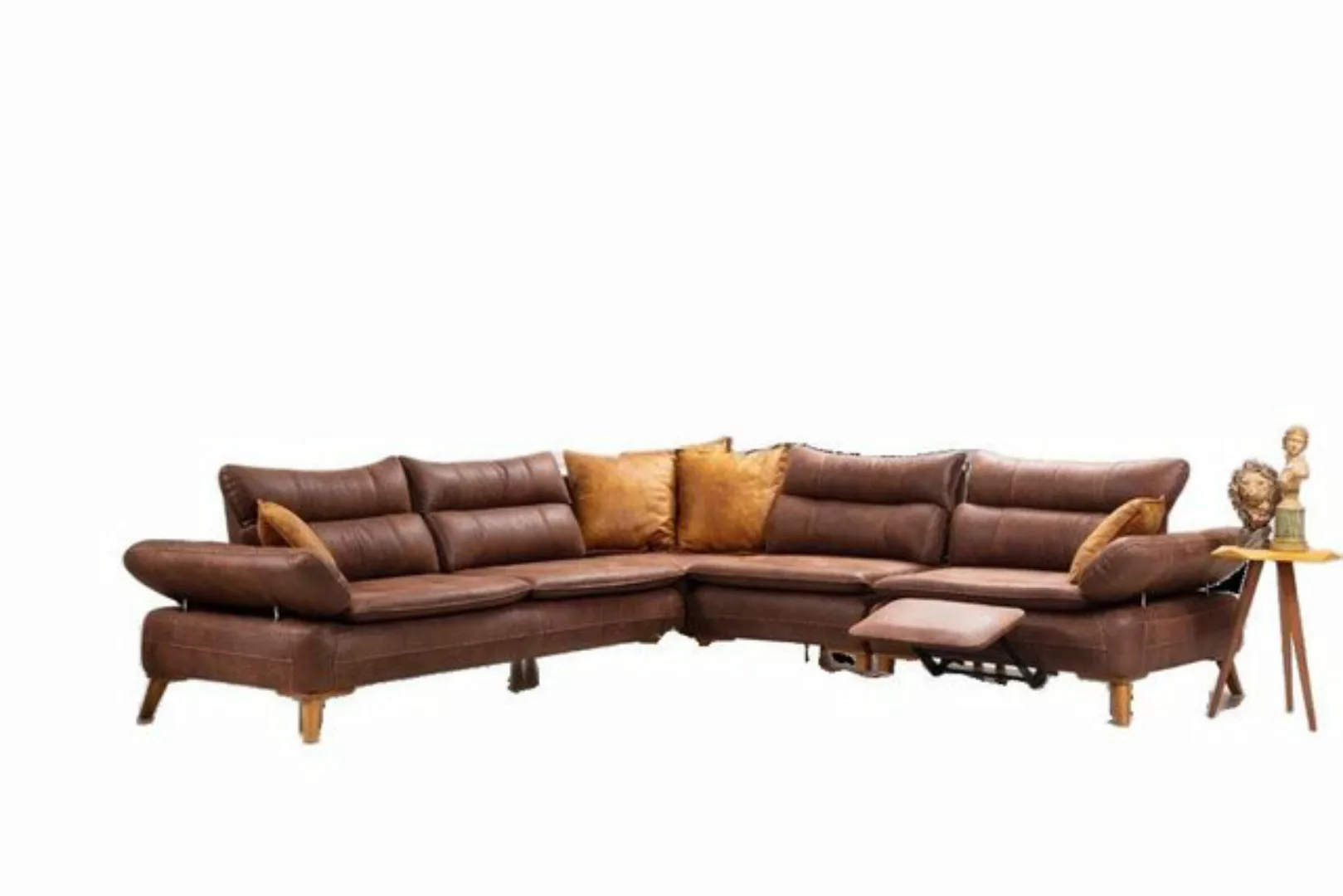 JVmoebel Ecksofa Ecksofa Luxus Sofa Leder Wohnzimmer Büromöbel Material Hol günstig online kaufen