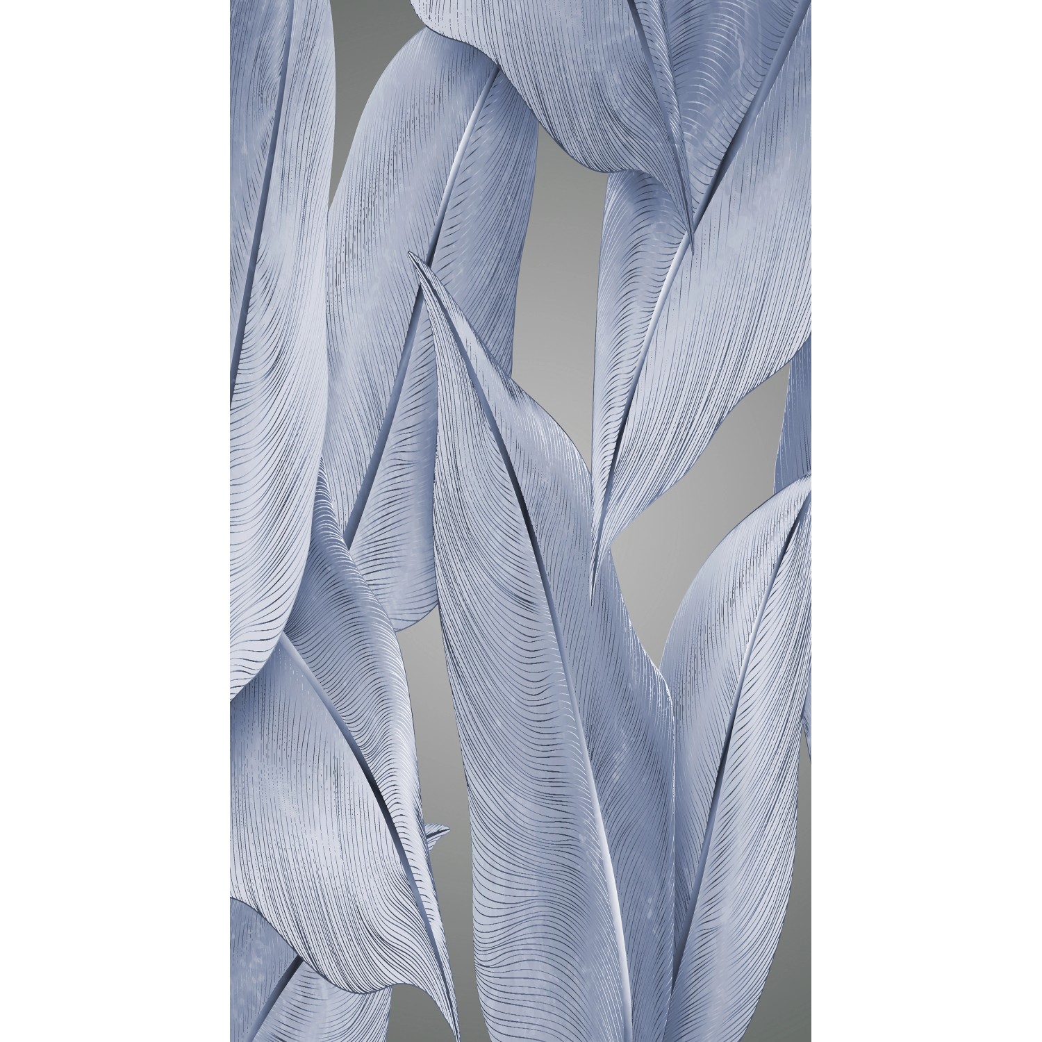 Erismann Digitaltapete Zooom Summer Leaves 270 cm x 150 cm Blau günstig online kaufen