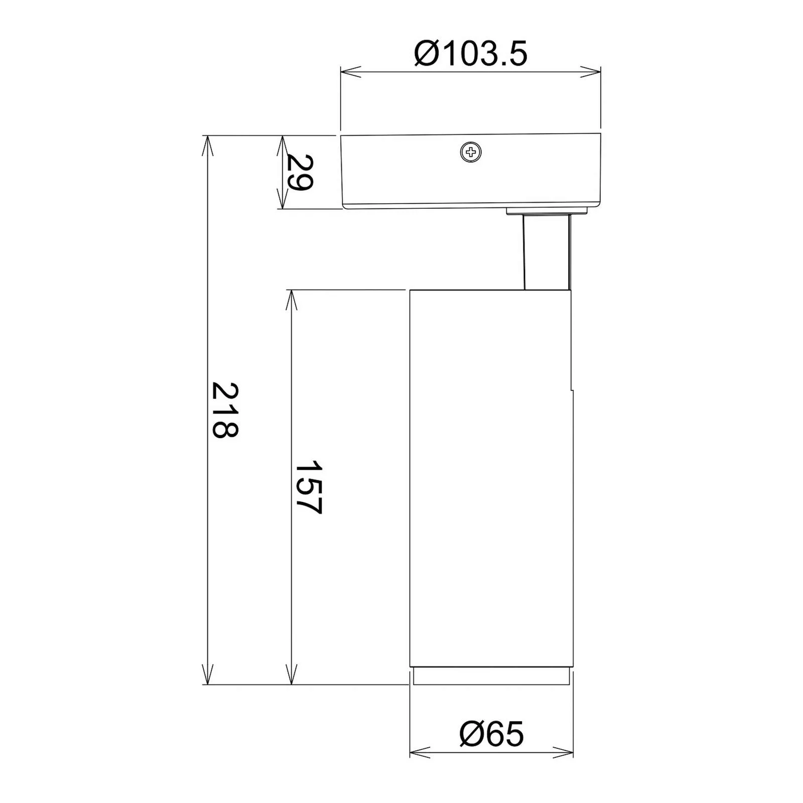 LED Deckenspot Lucea 10 in Verkehrsweiß und Schwarz 10W 1000lm schwenkbar günstig online kaufen