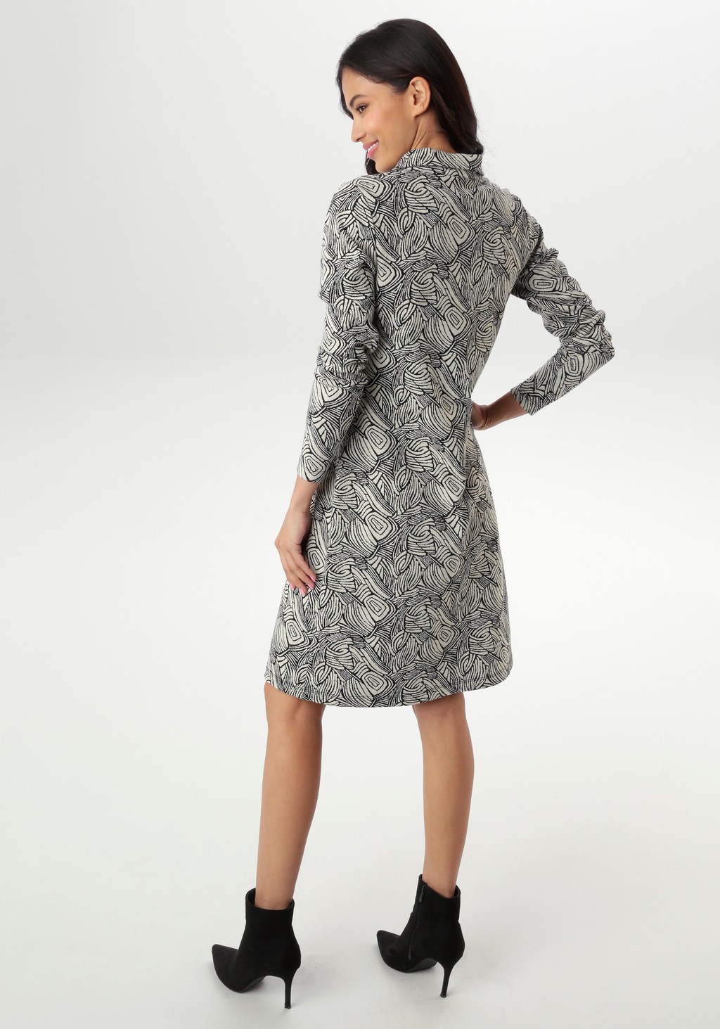 Aniston SELECTED Jerseykleid, mit trendiger Jaquardmusterung - NEUE KOLLEKT günstig online kaufen