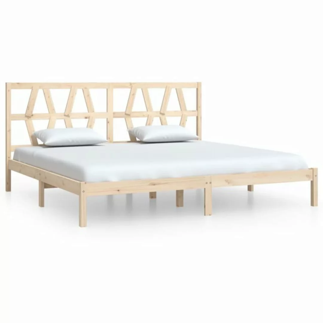 vidaXL Bettgestell Massivholzbett Kiefer 200x200 cm Bett Bettgestell Doppel günstig online kaufen