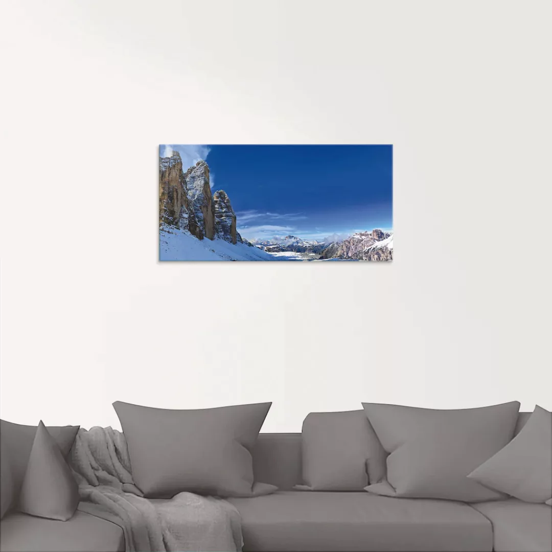 Artland Glasbild "Drei Zinnen Umrundung in den Dolomiten", Himmel, (1 St.), günstig online kaufen
