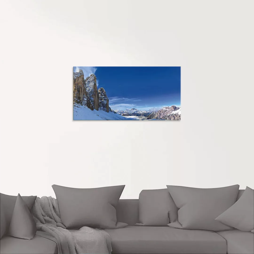 Artland Glasbild »Drei Zinnen Umrundung in den Dolomiten«, Himmel, (1 St.), günstig online kaufen