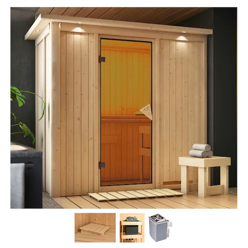 Karibu Sauna »Vada«, 9 KW-Ofen mit integrierter Steuerung günstig online kaufen