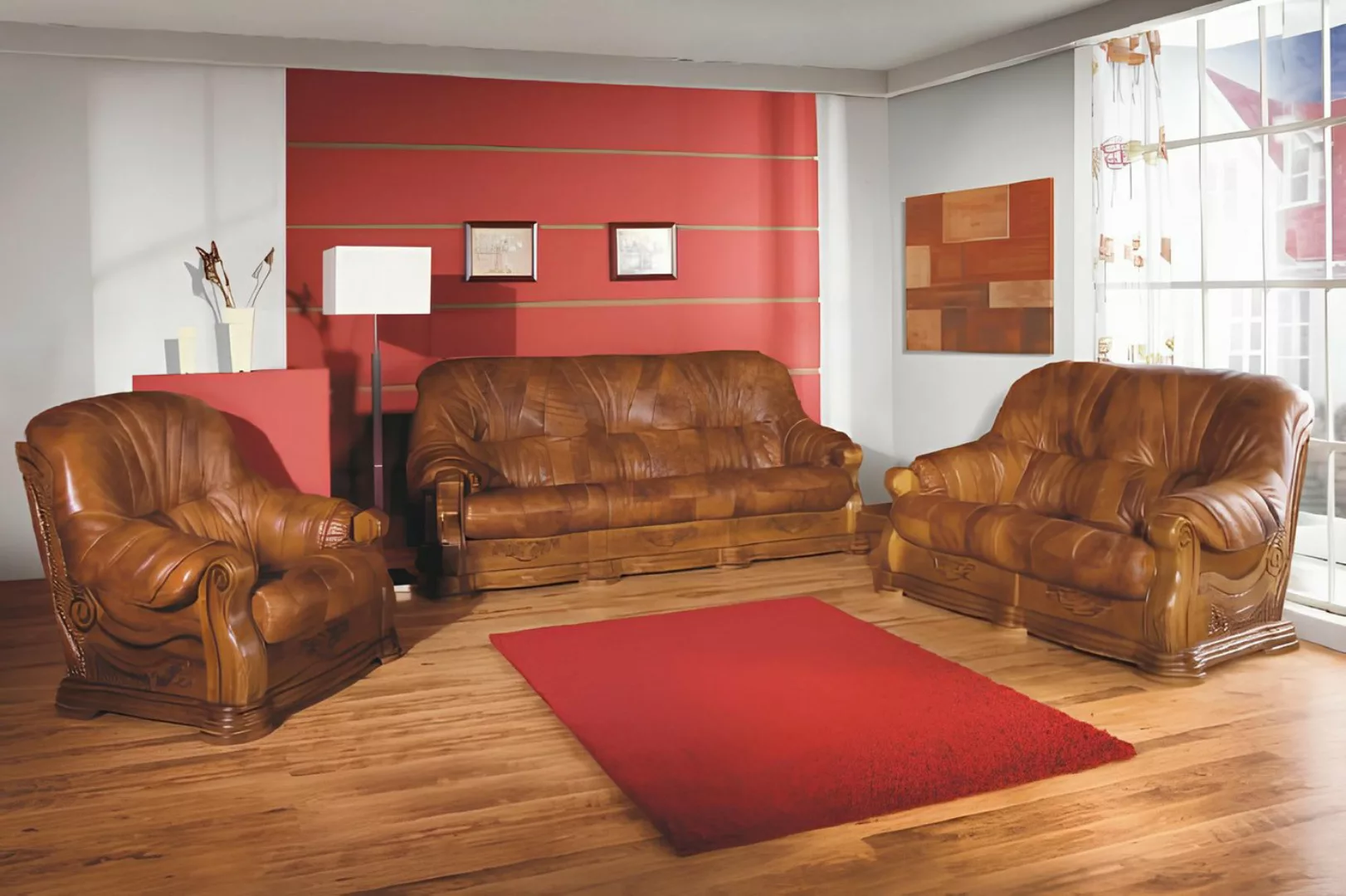 Xlmoebel Sofa Zweier-Sitzsofa aus italienischem Rindsleder - Klassisches, H günstig online kaufen