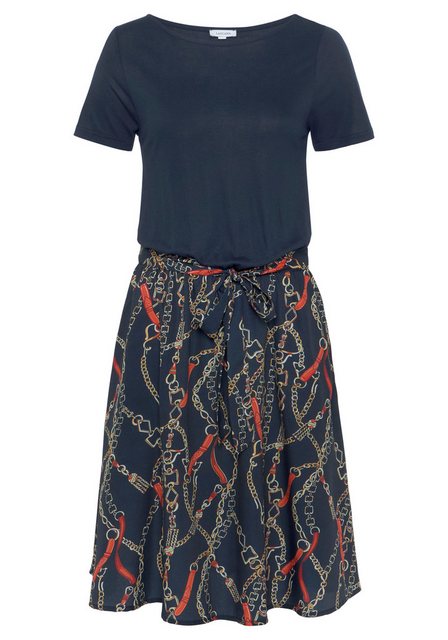 LASCANA Sommerkleid (mit Bindegürtel) eleganter Kettenprint günstig online kaufen