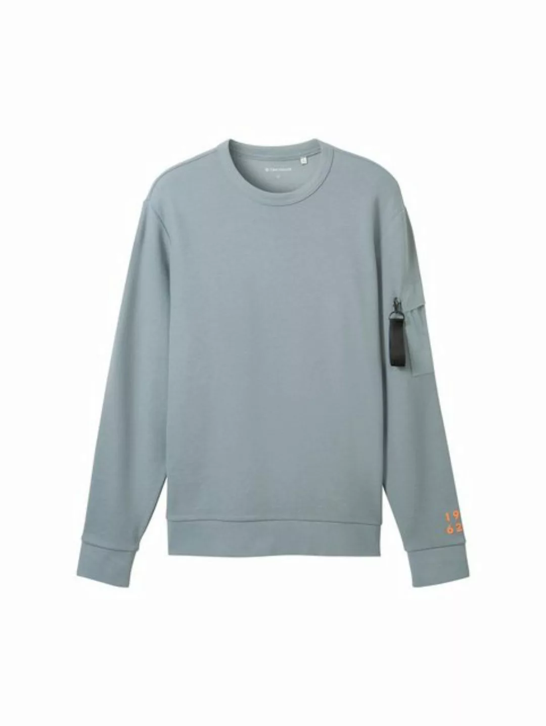 TOM TAILOR Kapuzenpullover structured crewneck sweatshirt günstig online kaufen