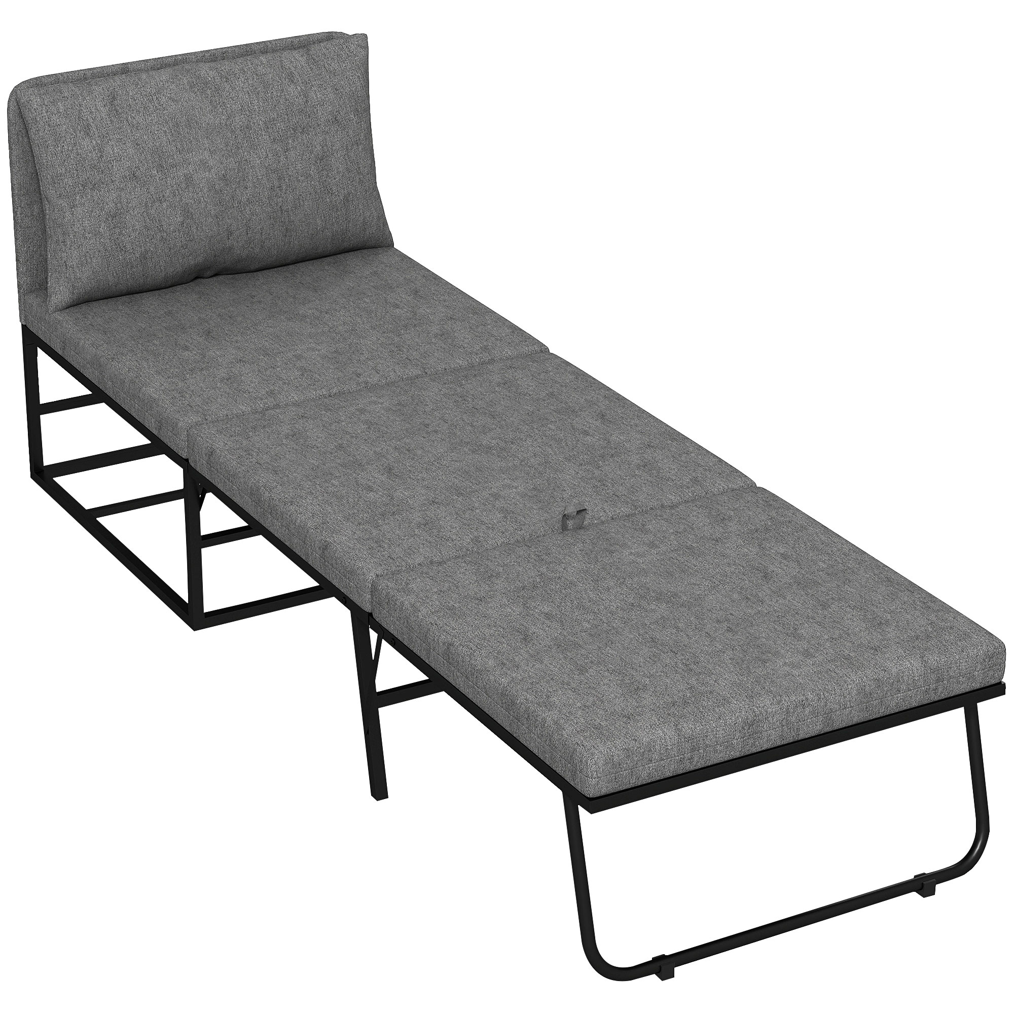 HOMCOM 1-Sitzer-Convertible-Sessel 2-in-1 klappbar mit Kissen und Staubschu günstig online kaufen