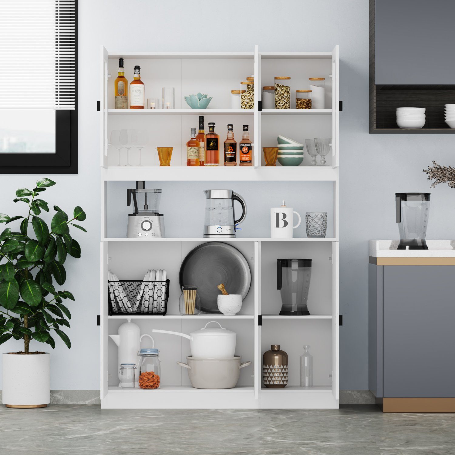 FUFU&GAGA Buffet weiß, Breite 120 cm günstig online kaufen