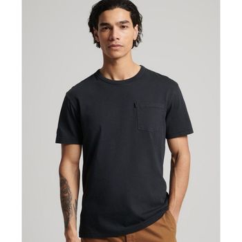Superdry  T-Shirts & Poloshirts M1011298A I1R - VINTAGE PKT TEE-02A BLACK günstig online kaufen