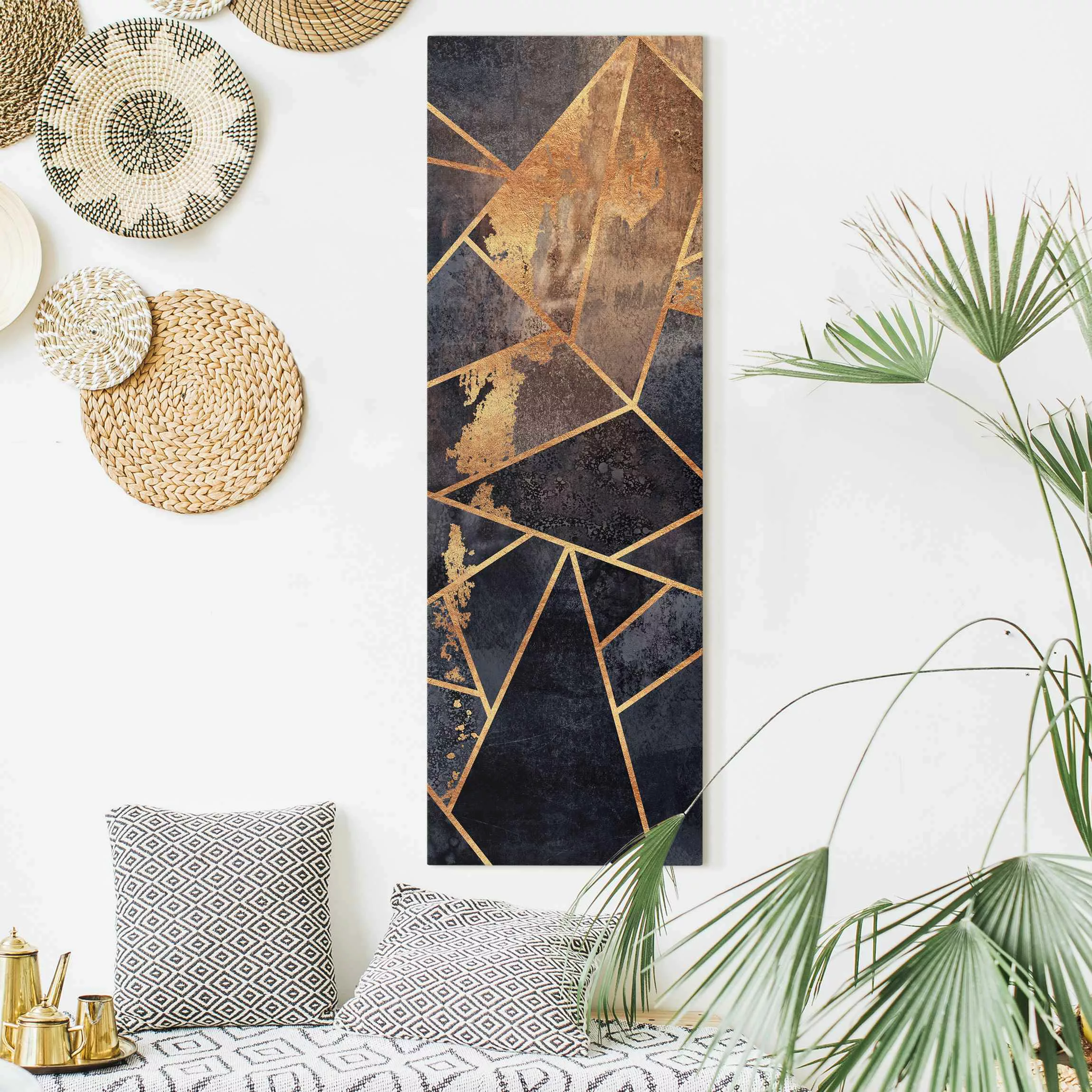 Leinwandbild Onyx mit Gold günstig online kaufen