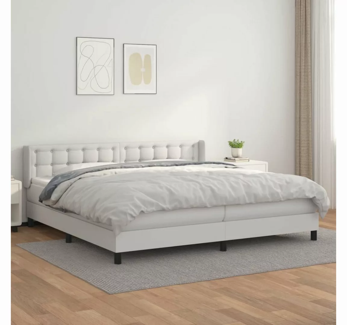 vidaXL Boxspringbett Bett Boxspringbett mit Matratze & Topper Kunstleder ve günstig online kaufen