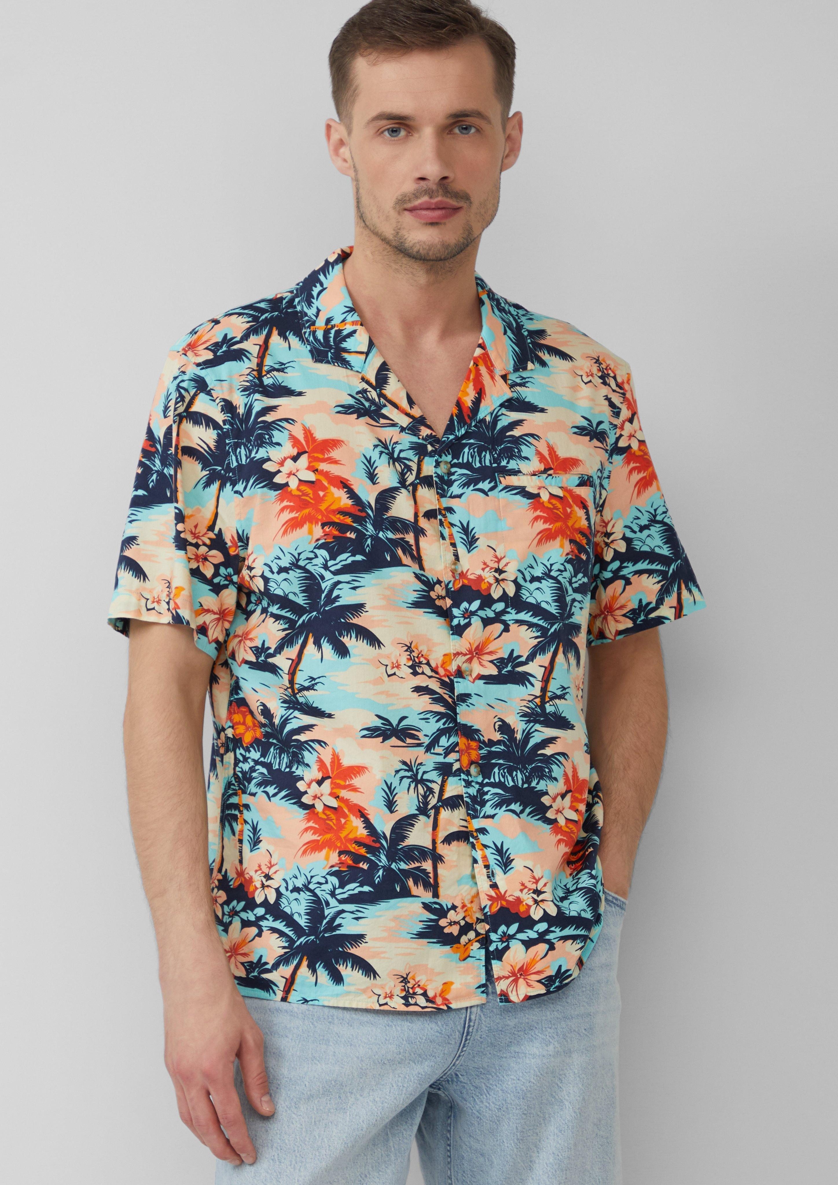 s.Oliver Kurzarmhemd Resort Fit: Kurzarmhemd aus günstig online kaufen