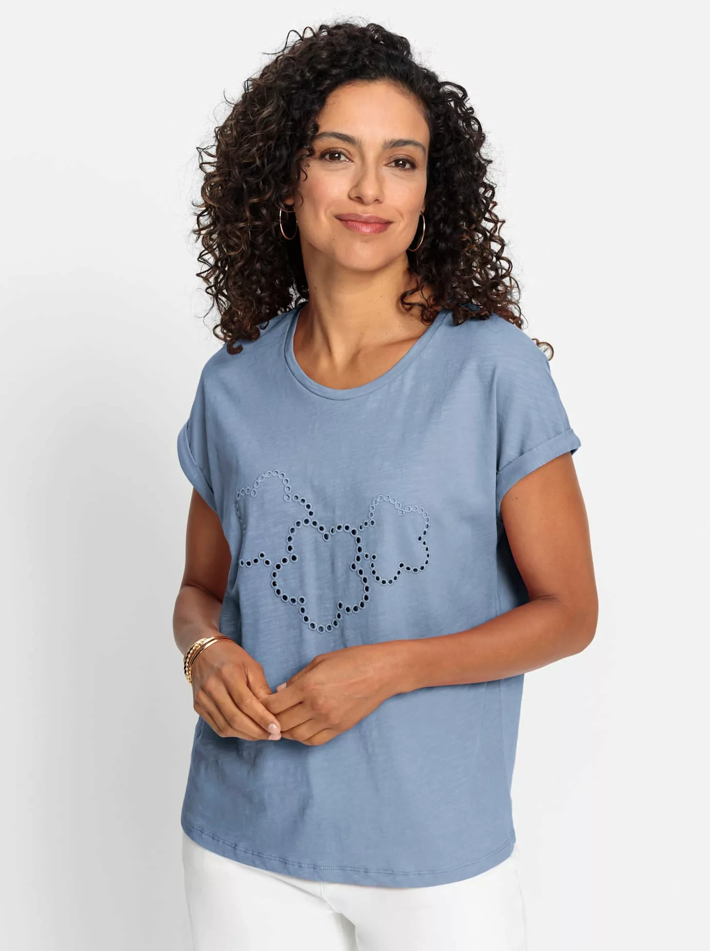 Inspirationen Rundhalsshirt "Rundhals-Shirt", (1 tlg.) günstig online kaufen