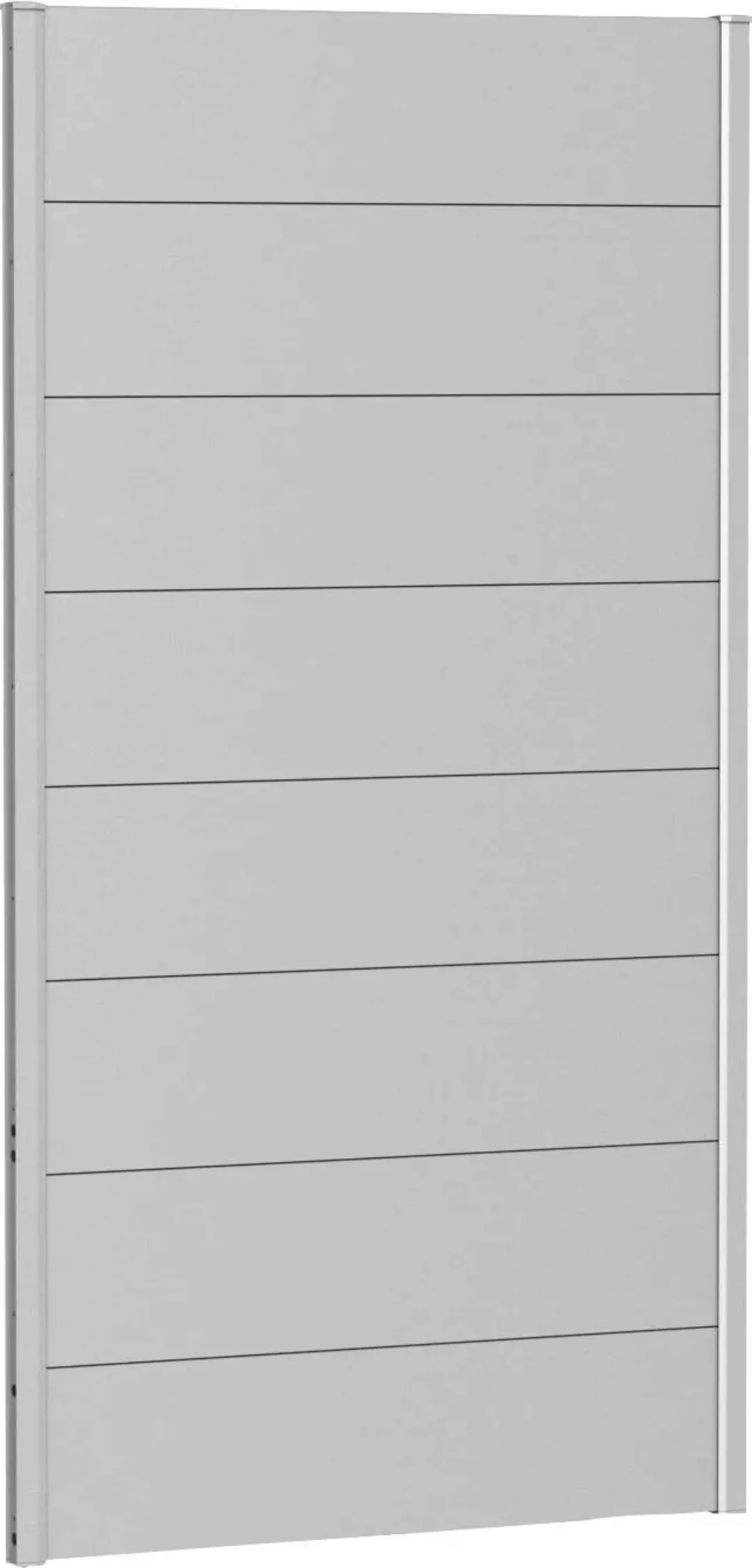 Biohort Wandpaneel Sichtschutz o. Acrylglas 100 cm x 180 cm Silber-Metallic günstig online kaufen