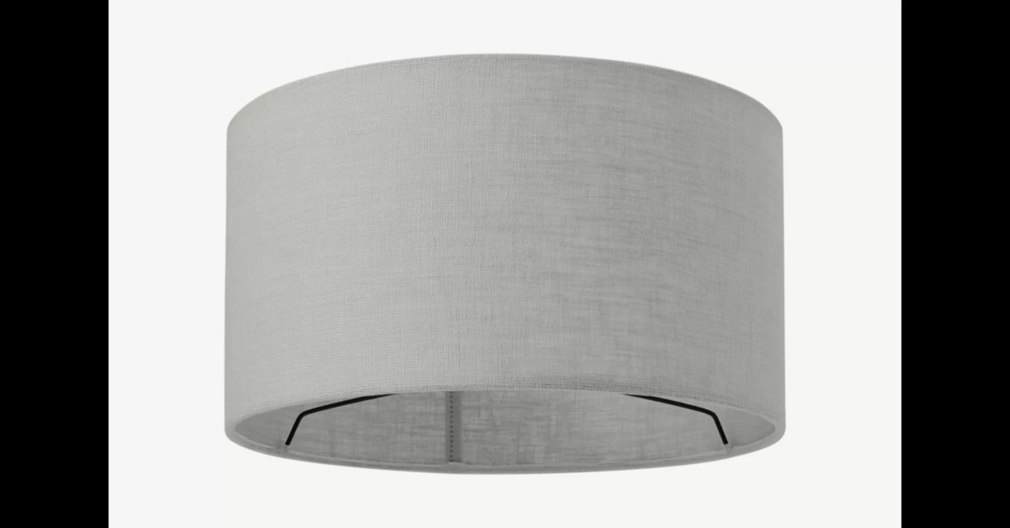 Porto Lampenschirm (30 x 16 cm), Leinen in Grau - MADE.com günstig online kaufen
