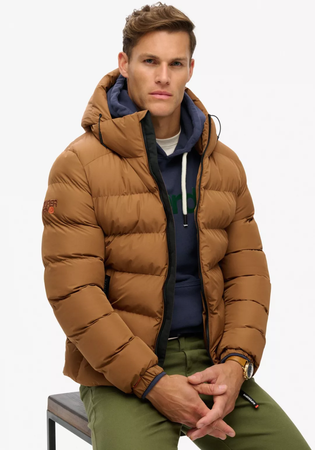 Superdry Steppjacke HOODED SPORTS PUFFER JACKET günstig online kaufen