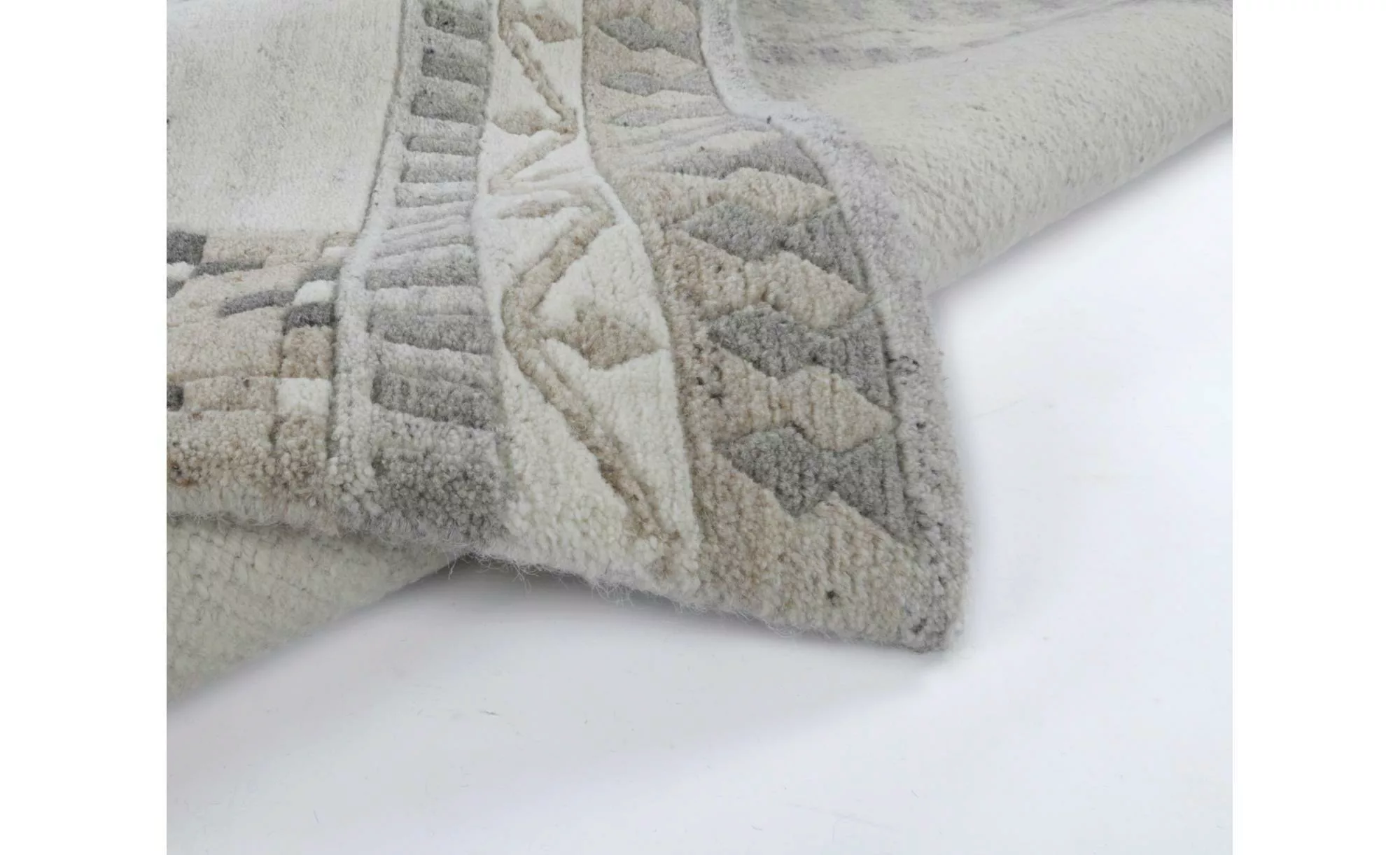 THEKO Wollteppich »Royal Natur 6030«, rechteckig, reine Wolle, handgetuftet günstig online kaufen