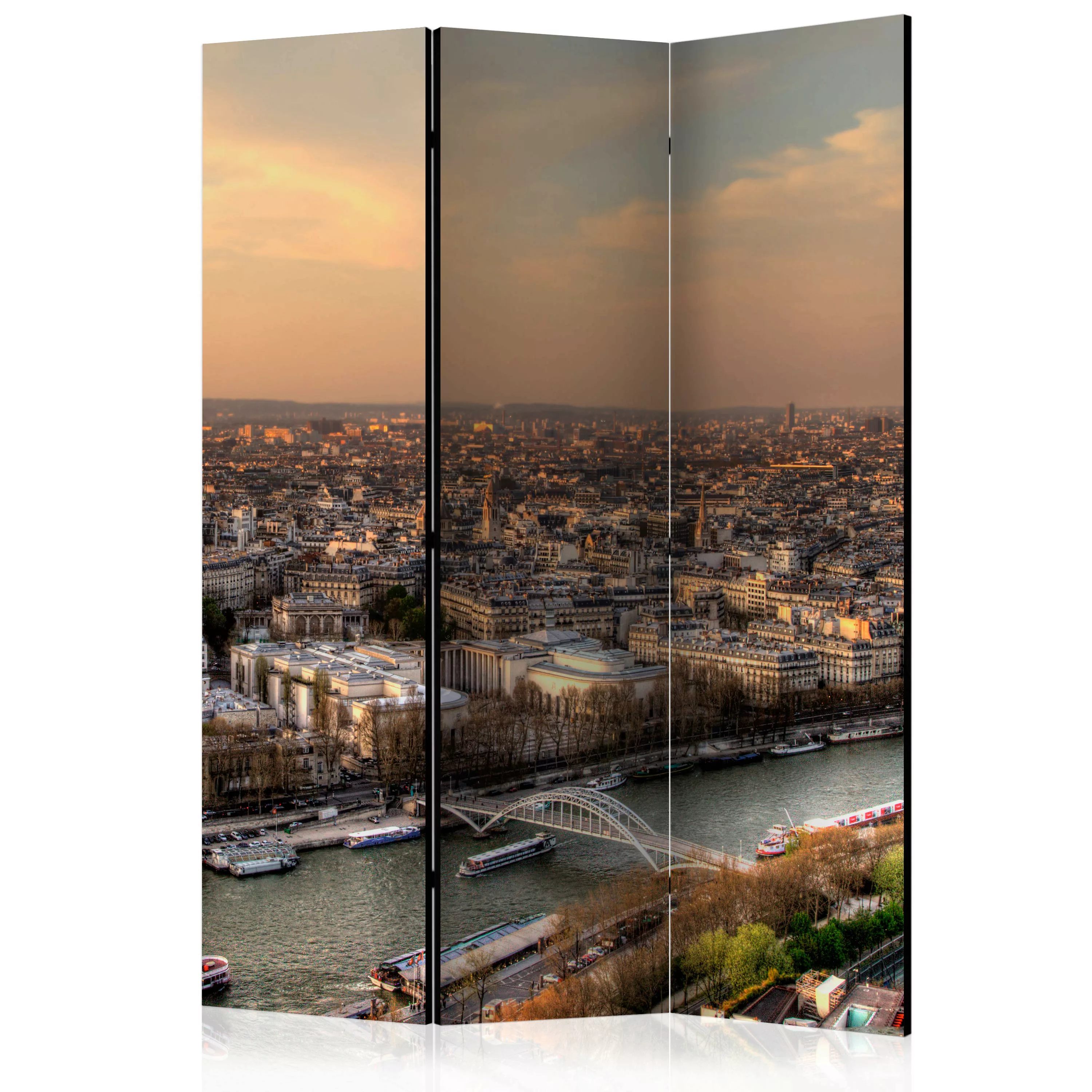 3-teiliges Paravent - Barges On The Seine [room Dividers] günstig online kaufen