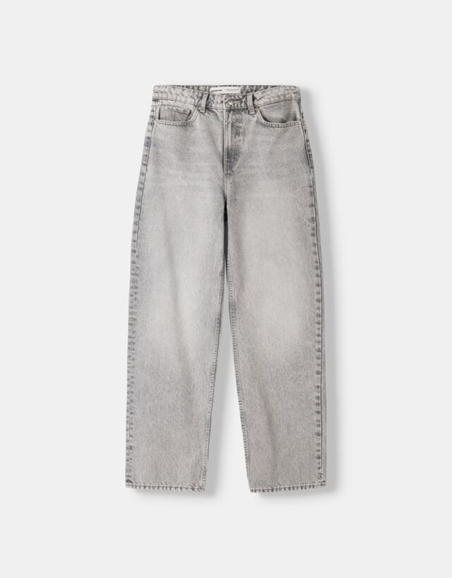 Bershka Jeans Im Neuen Mom-Fit Bskteen 40 Grau günstig online kaufen