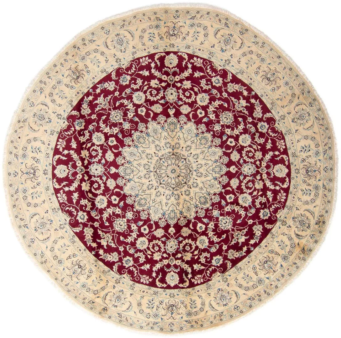morgenland Wollteppich »Nain Medaillon Rosso scuro 242 x 242 cm«, rund günstig online kaufen