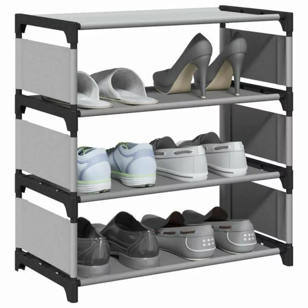 vidaXL Schuhschrank Schuhregal 4 Ebenen Grau 54x28x55 cm Vliesstoff günstig online kaufen