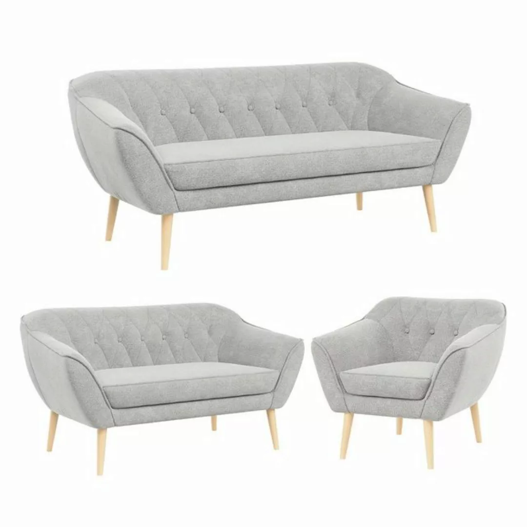 MKS MÖBEL Sofa PIRS 3 2 1, Moderne Sofa Set, Skandinavische Deko günstig online kaufen