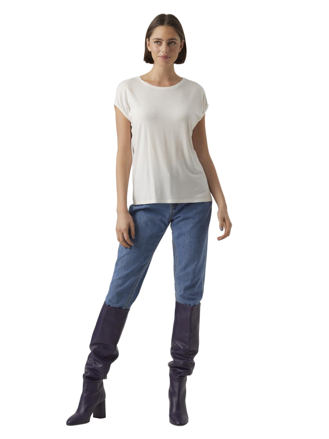 Vero Moda Damen T-Shirt VMAVA PLAIN - Regular Fit günstig online kaufen